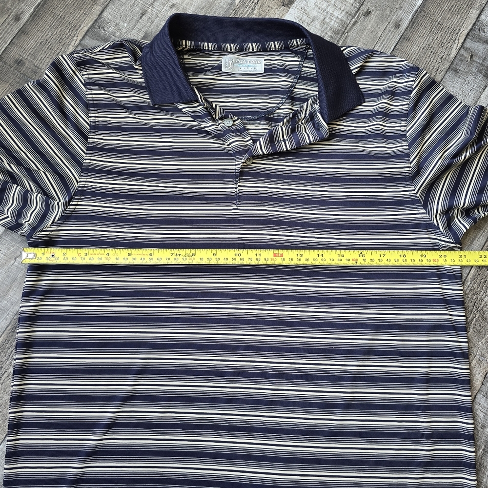 PGA Tour Fitted Short Sleeved Polo Golf Shirt Mens Large - Picture 13 of 15